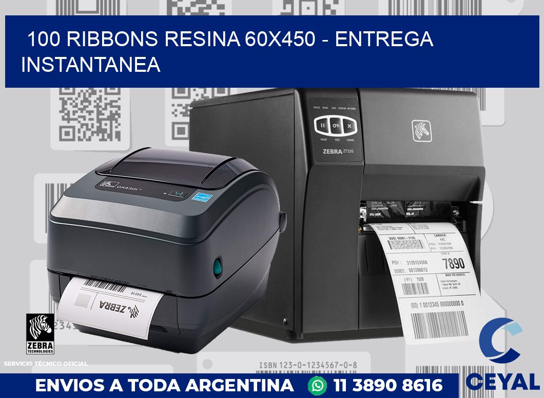 100 Ribbons resina 60x450 - entrega instantanea