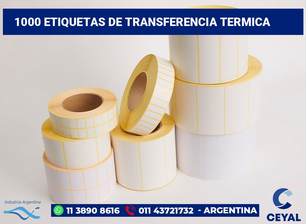 1000 Etiquetas de transferencia termica
