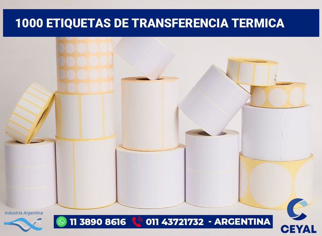 1000 Etiquetas de transferencia termica