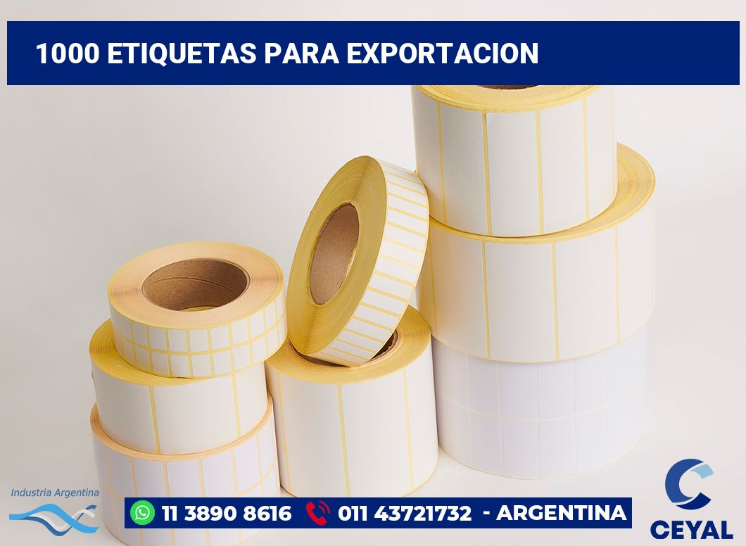 1000 Etiquetas para exportacion