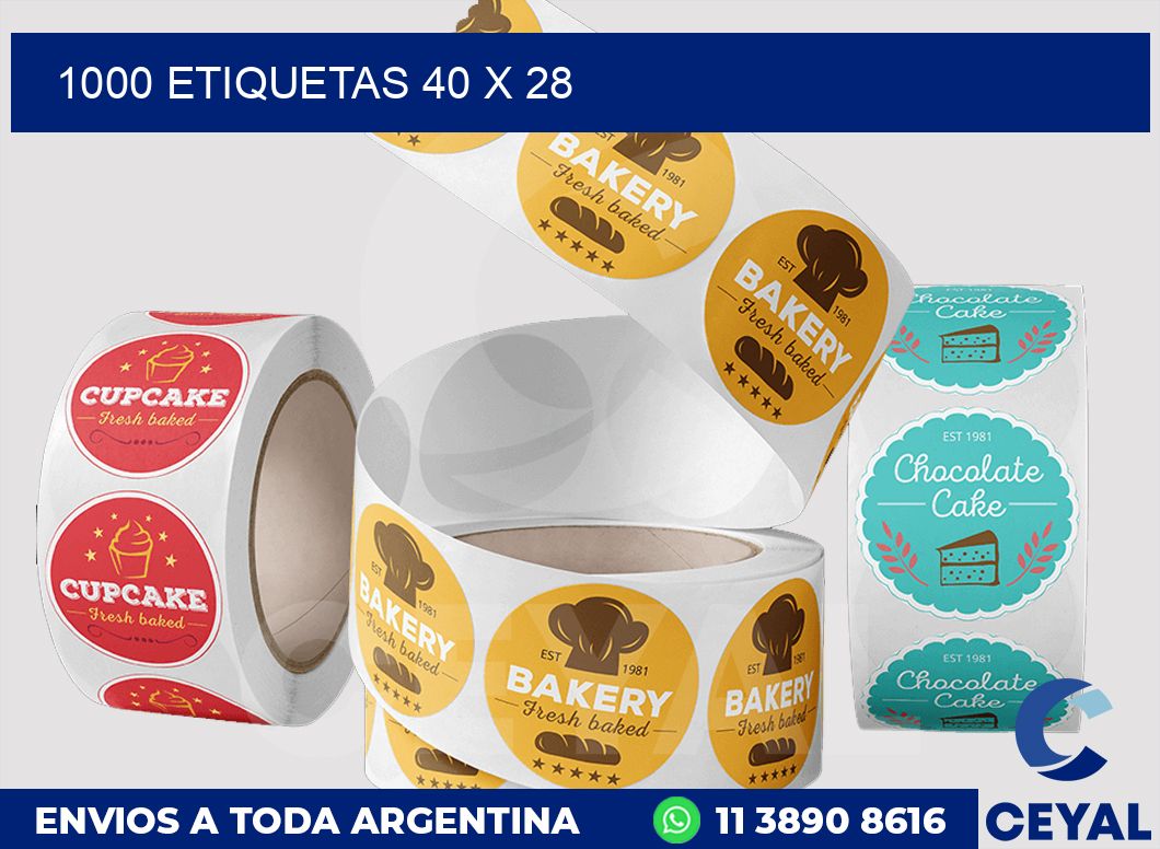 1000 etiquetas 40 x 28