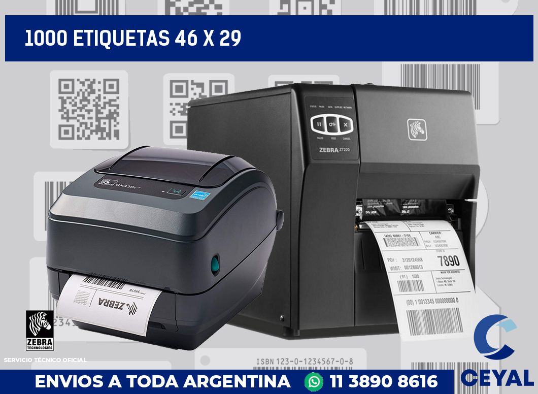 1000 etiquetas 46 x 29