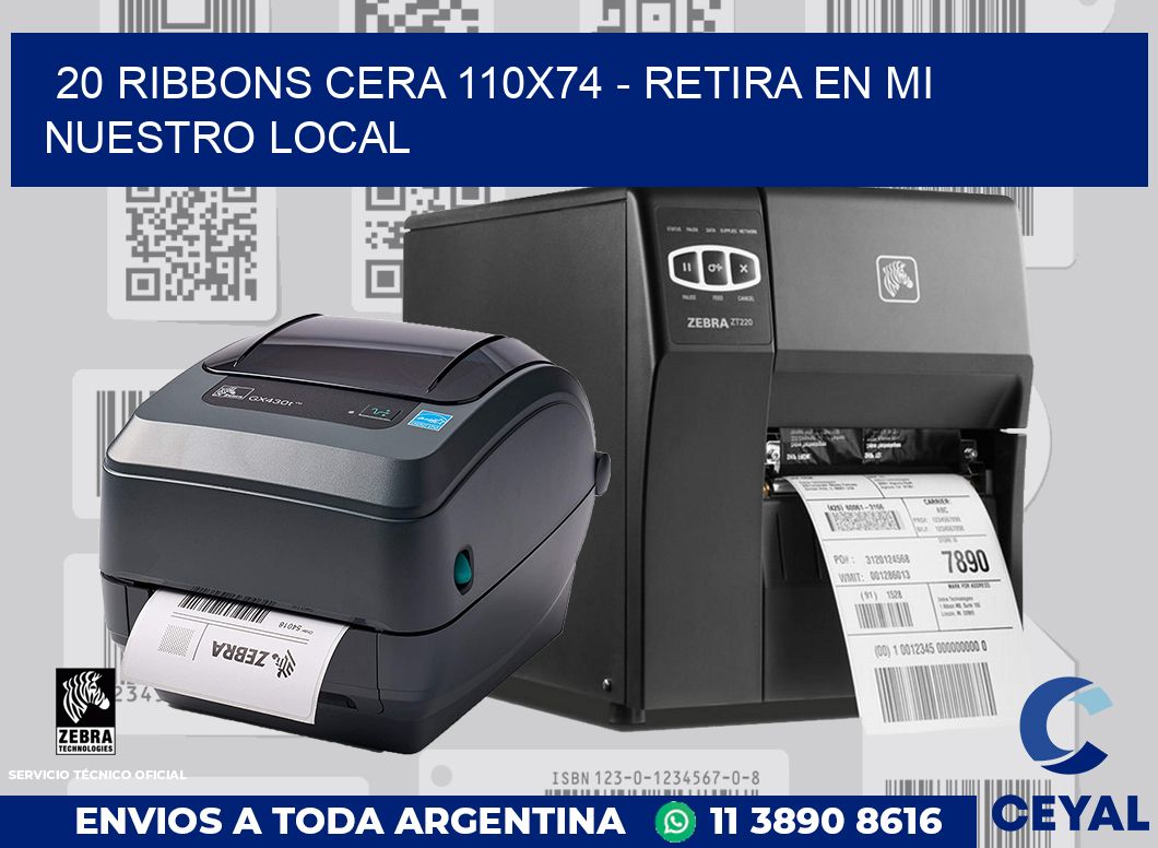 20 Ribbons cera 110x74 - retira en mi nuestro local
