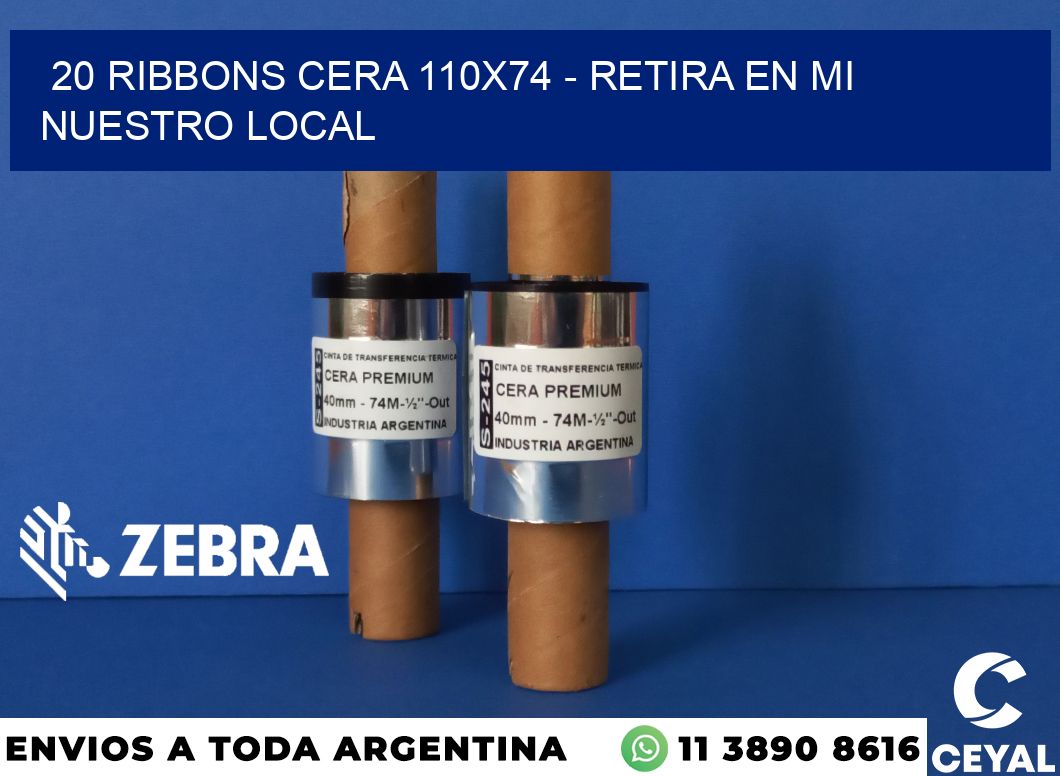 20 Ribbons cera 110x74 - retira en mi nuestro local
