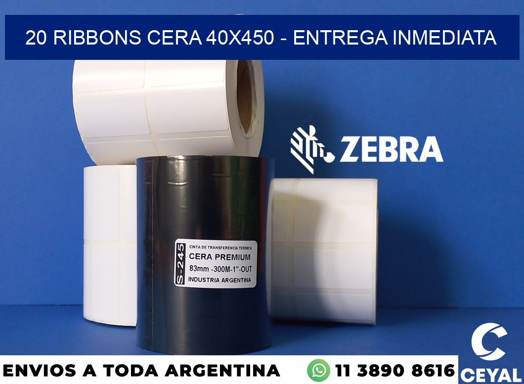 20 Ribbons cera 40x450 - Entrega inmediata