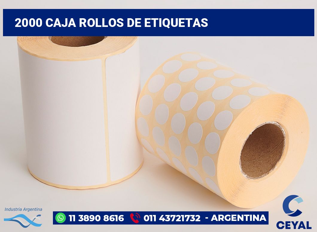 2000 Caja rollos de etiquetas