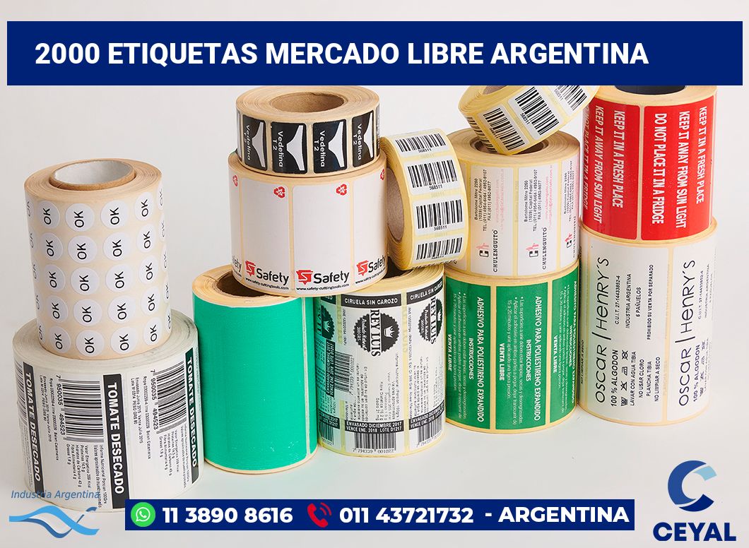 2000 Etiquetas mercado libre argentina