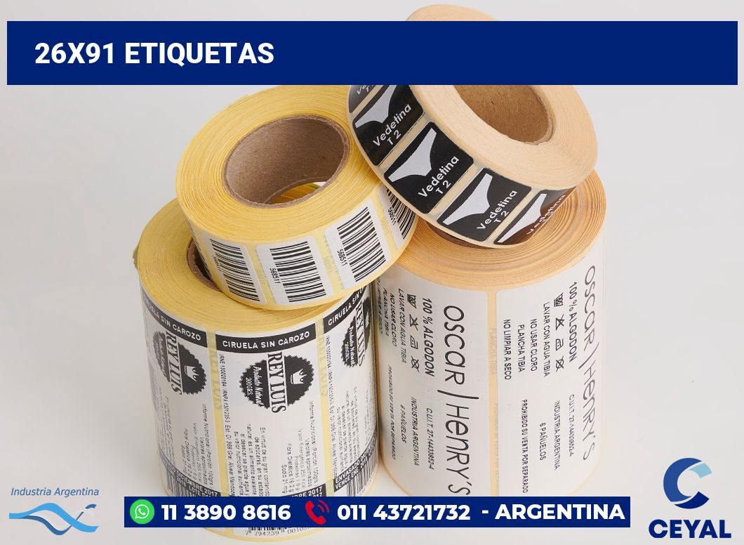 26x91 Etiquetas