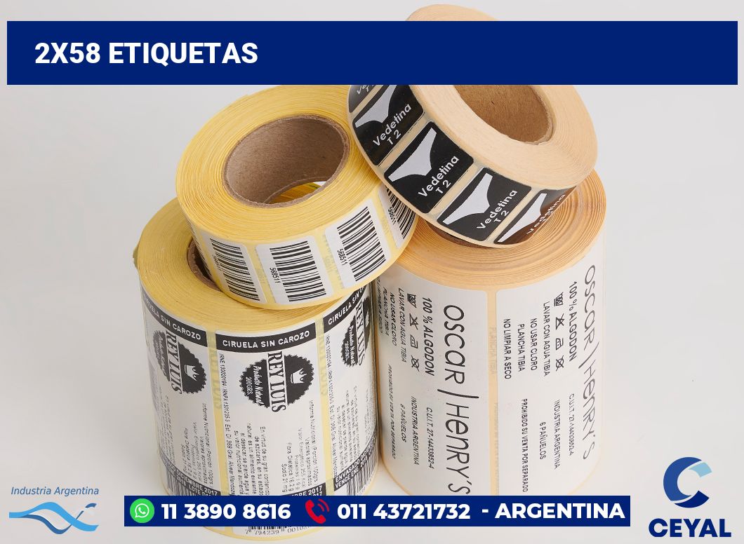 2x58 Etiquetas