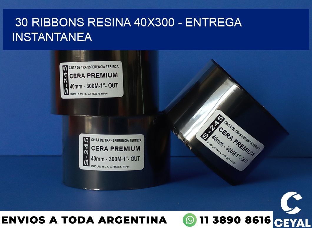 30 Ribbons resina 40×300 – entrega instantanea
