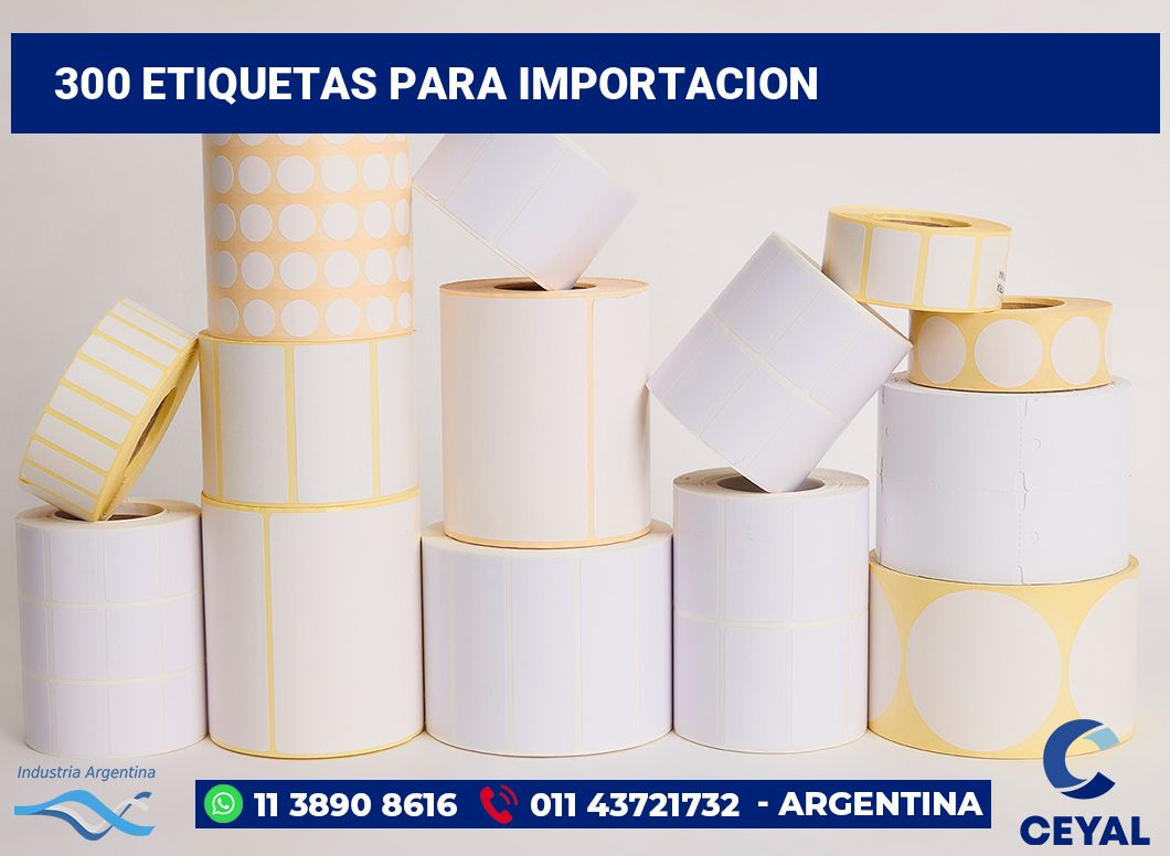 300 Etiquetas para importacion