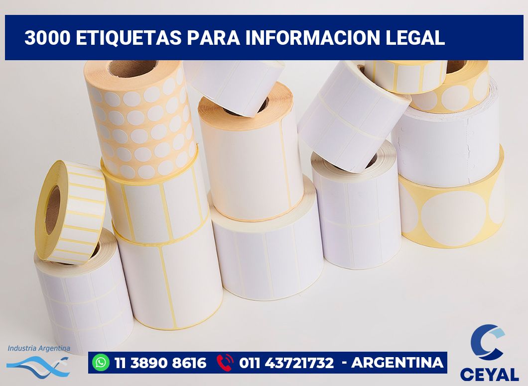 3000 Etiquetas para informacion legal
