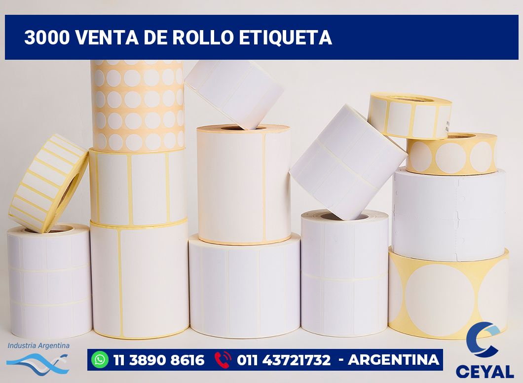3000 Venta de rollo etiqueta