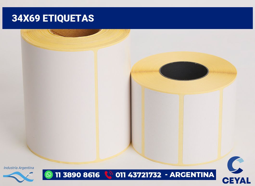 34x69 Etiquetas