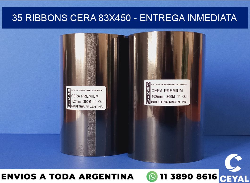 35 Ribbons cera 83×450 – Entrega inmediata
