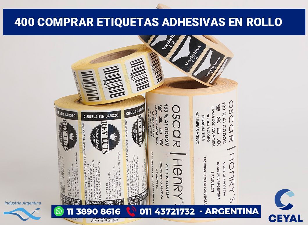 400 Comprar etiquetas adhesivas en rollo