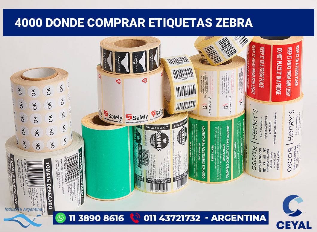 4000 Donde comprar etiquetas zebra