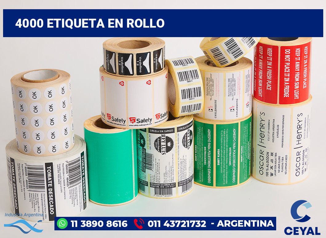 4000 Etiqueta en rollo