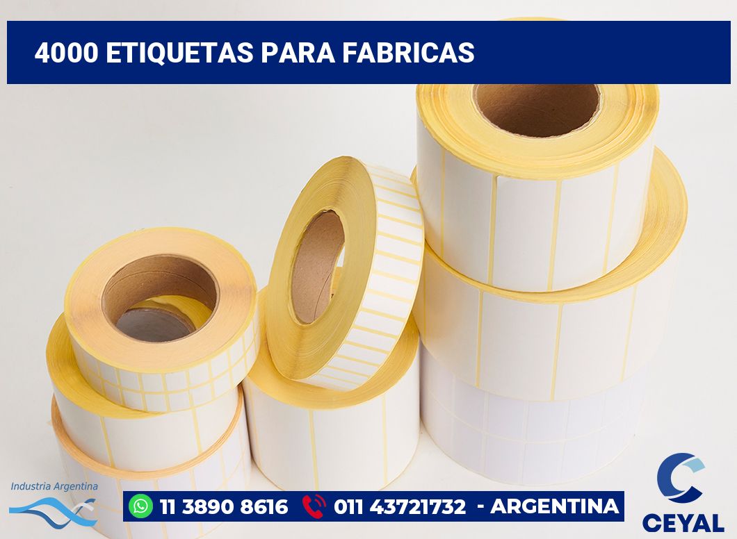 4000 Etiquetas para fabricas