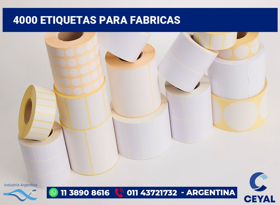 4000 Etiquetas para fabricas