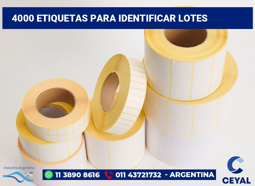 4000 Etiquetas para identificar lotes