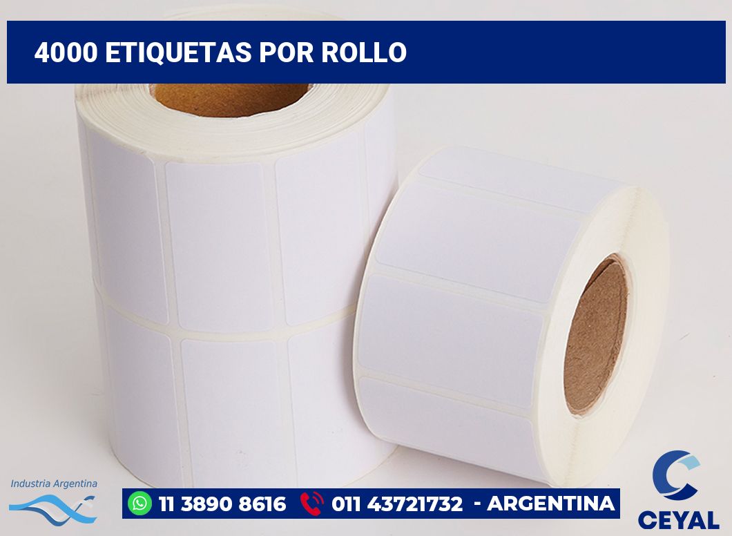 4000 Etiquetas por rollo