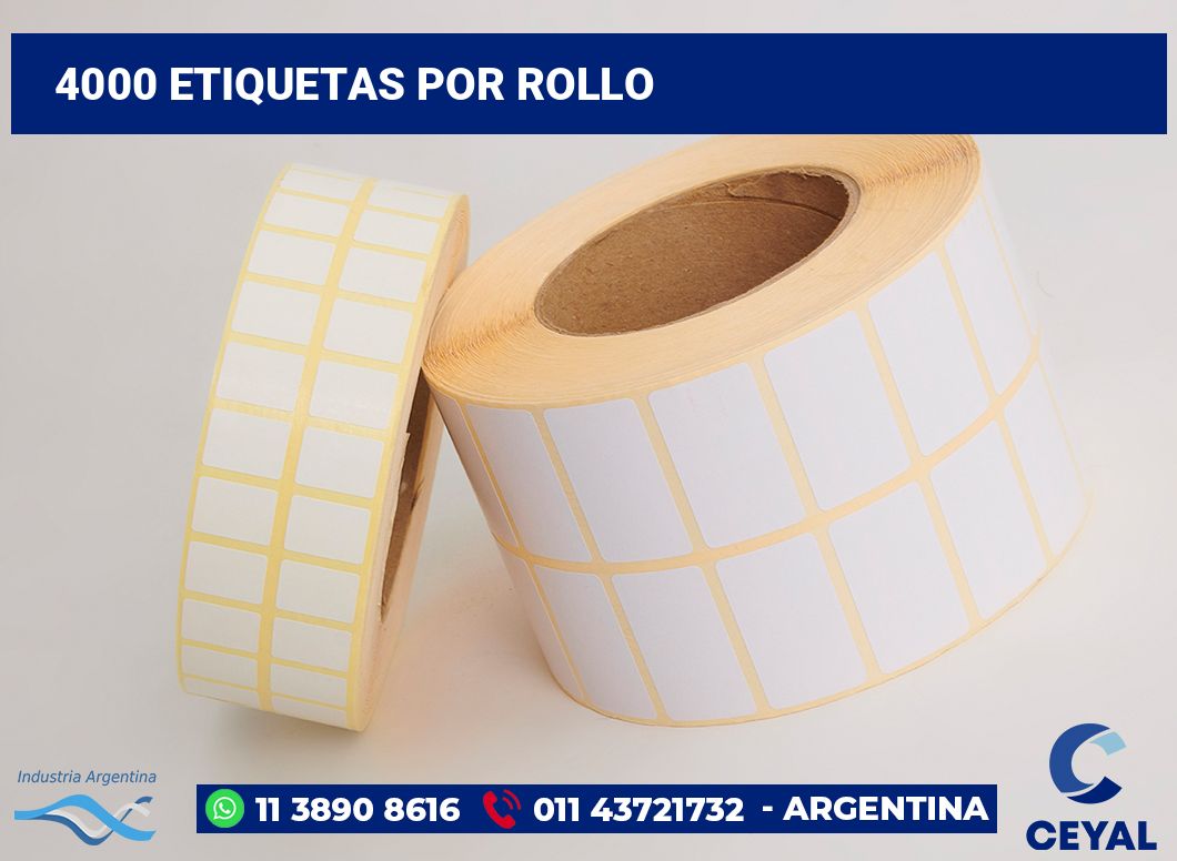 4000 Etiquetas por rollo