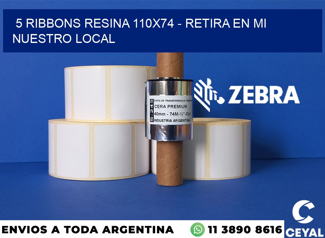 5 Ribbons resina 110x74 - retira en mi nuestro local