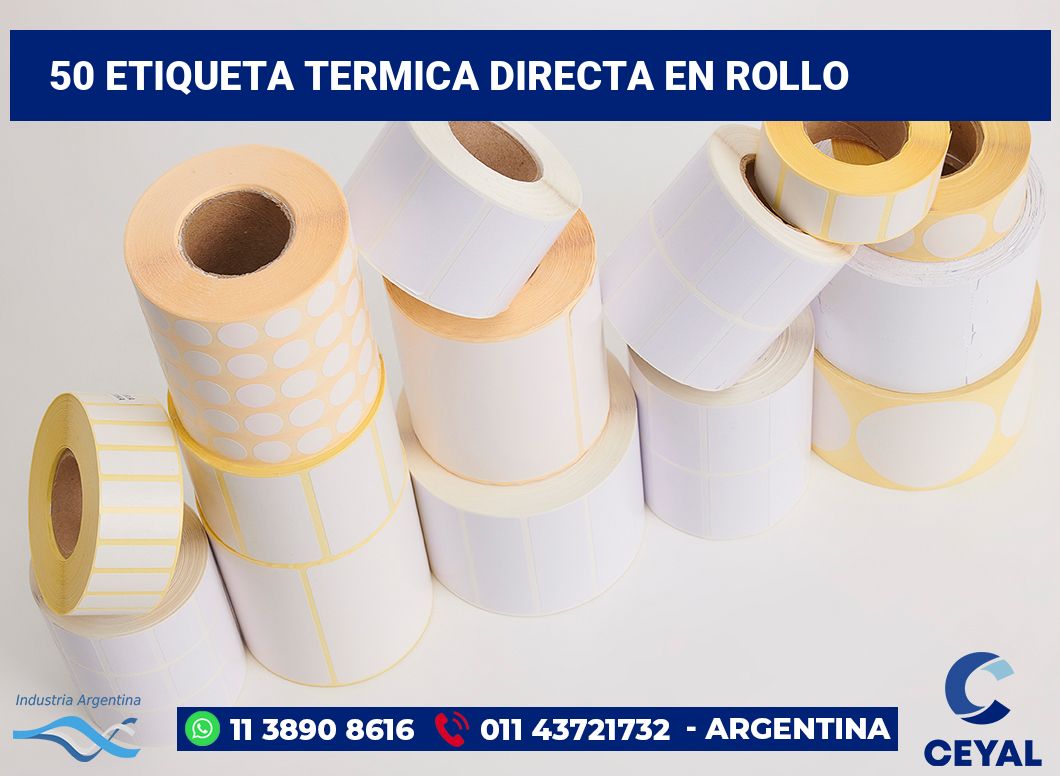50 Etiqueta termica directa en rollo