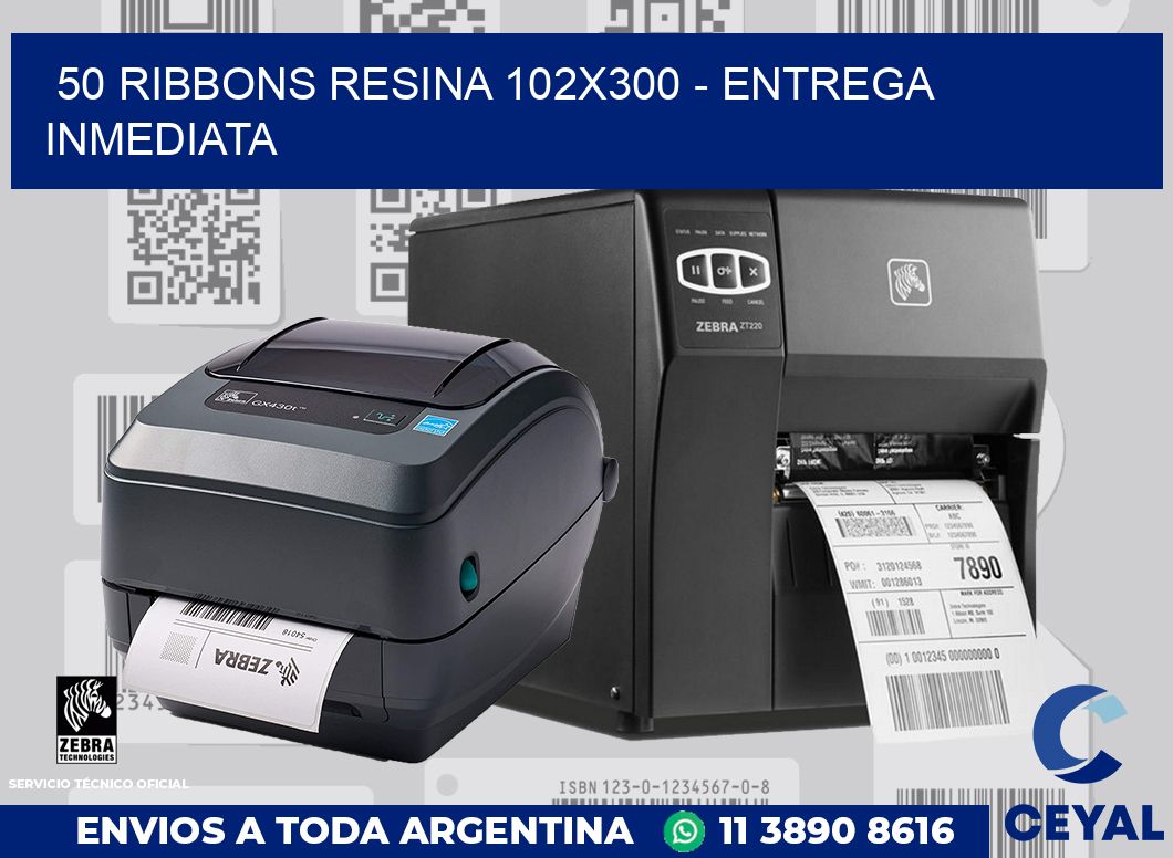 50 Ribbons resina 102x300 - Entrega inmediata