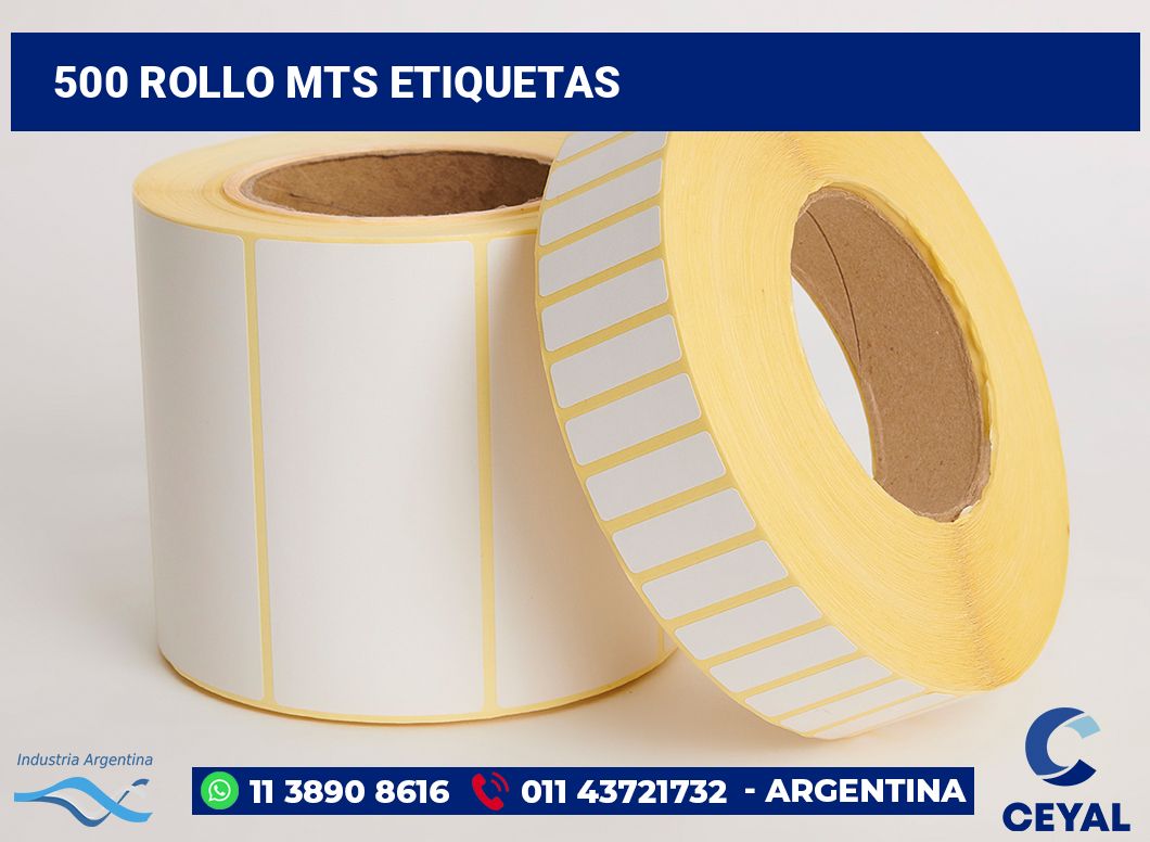 500 Rollo mts etiquetas