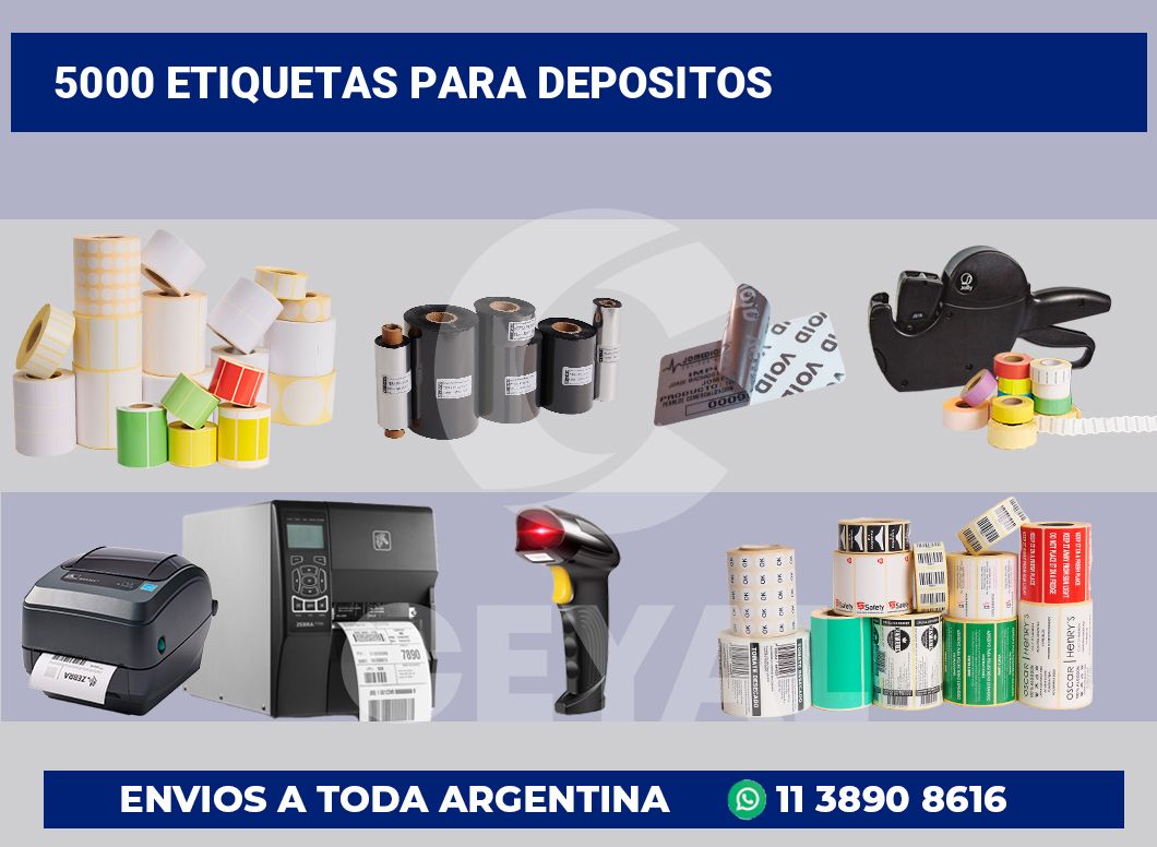 5000 Etiquetas para depositos