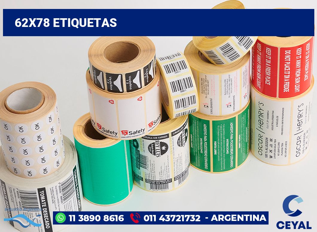 62x78 Etiquetas