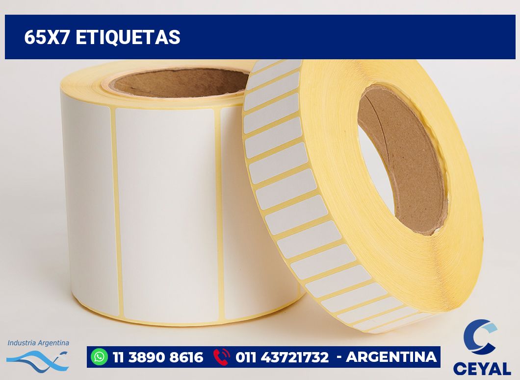 65x7 Etiquetas