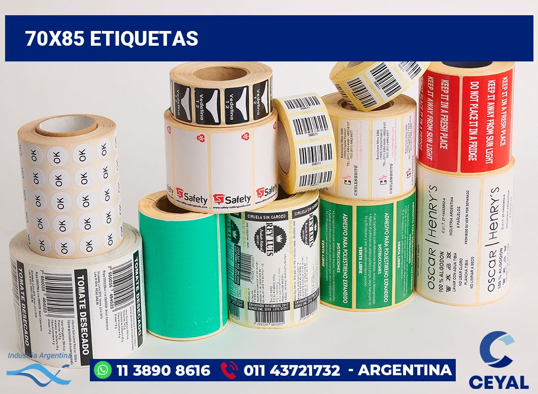 70x85 Etiquetas