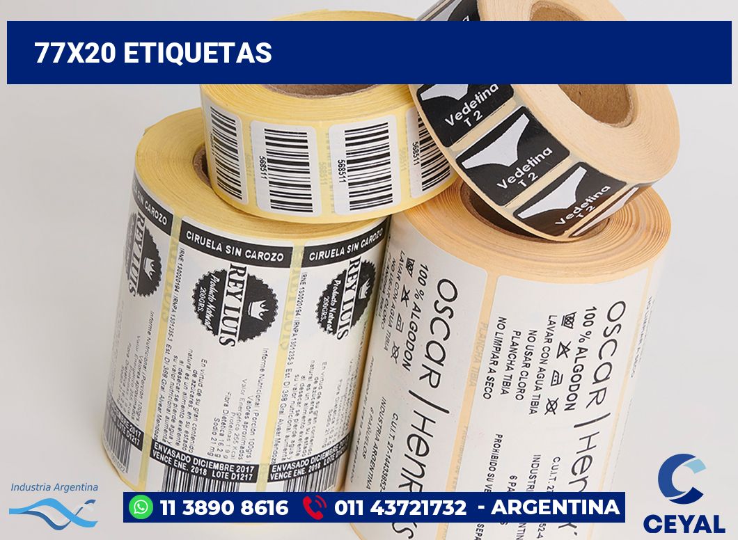 77x20 Etiquetas