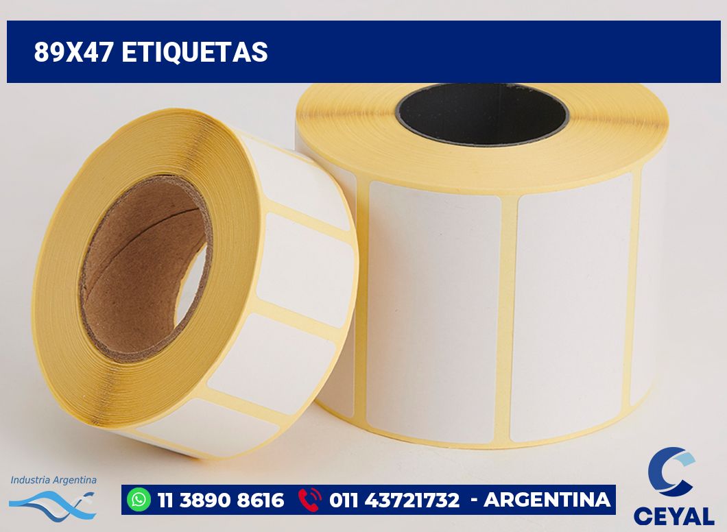 89x47 Etiquetas