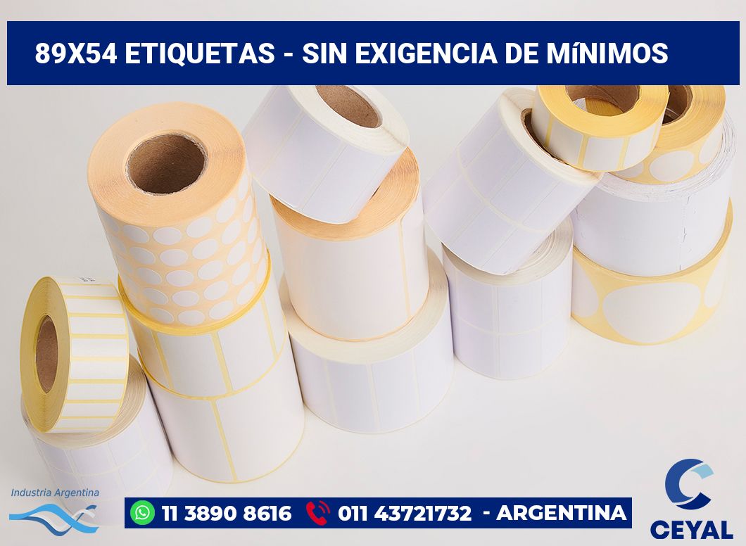 89×54 Etiquetas
