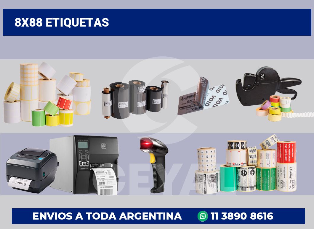 8×88 Etiquetas