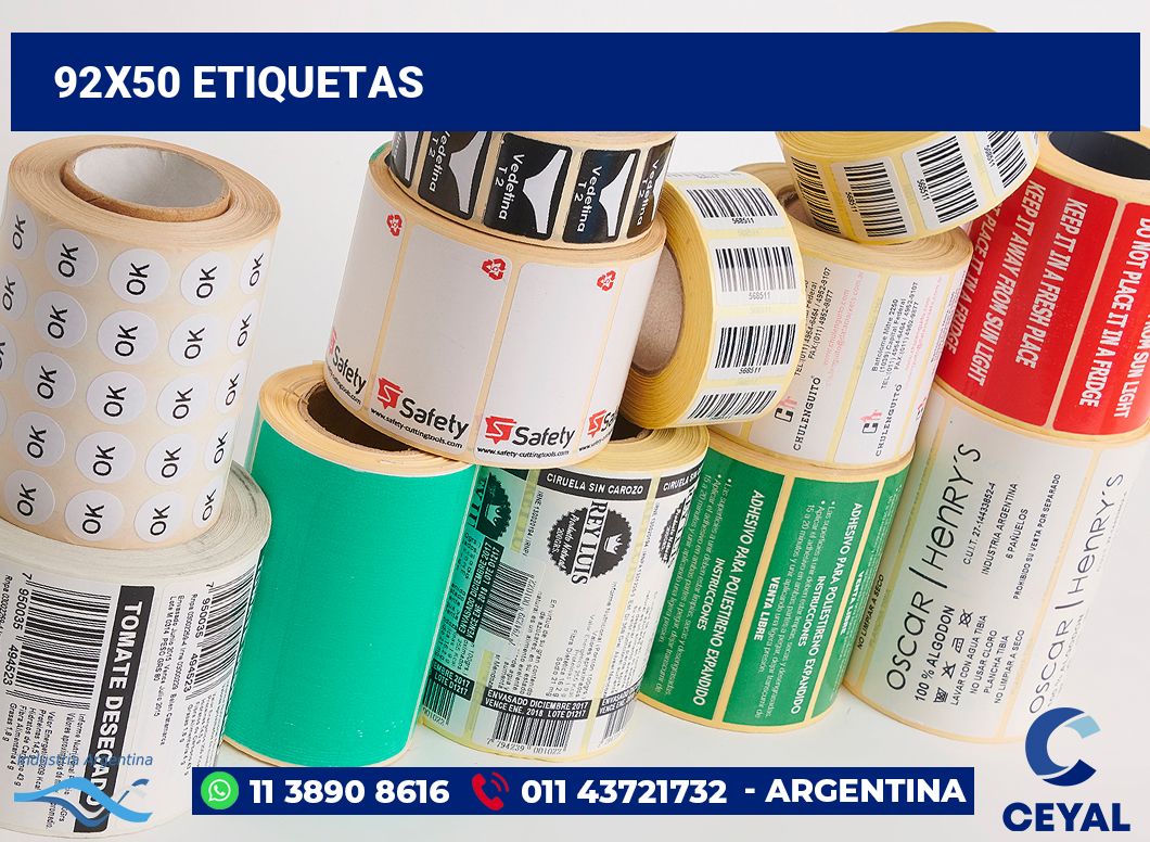 92x50 Etiquetas