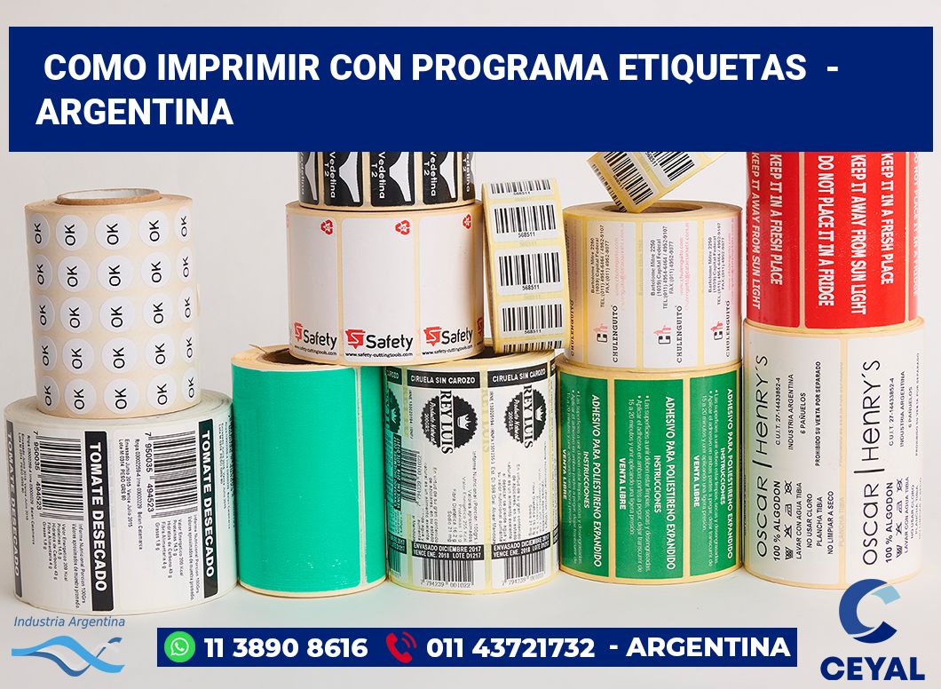 Como imprimir con programa etiquetas - Argentina