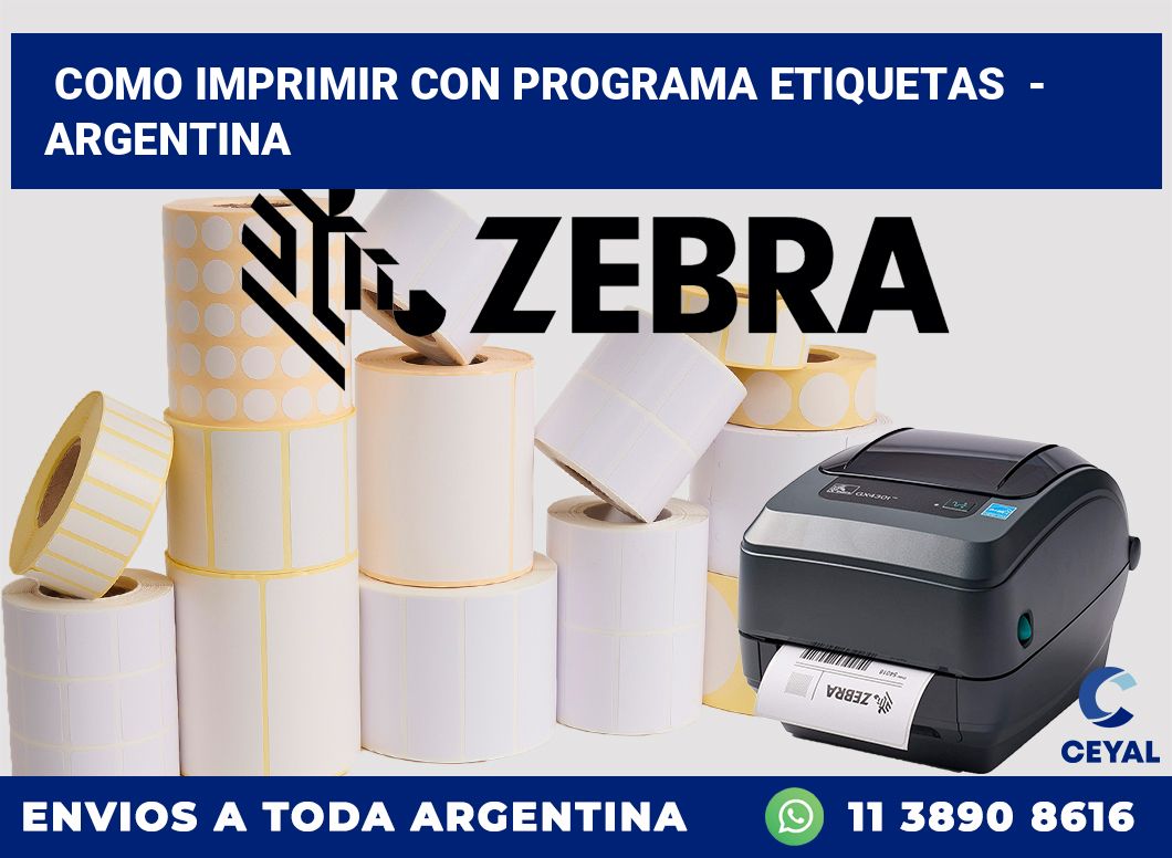 Como imprimir con programa etiquetas  – Argentina