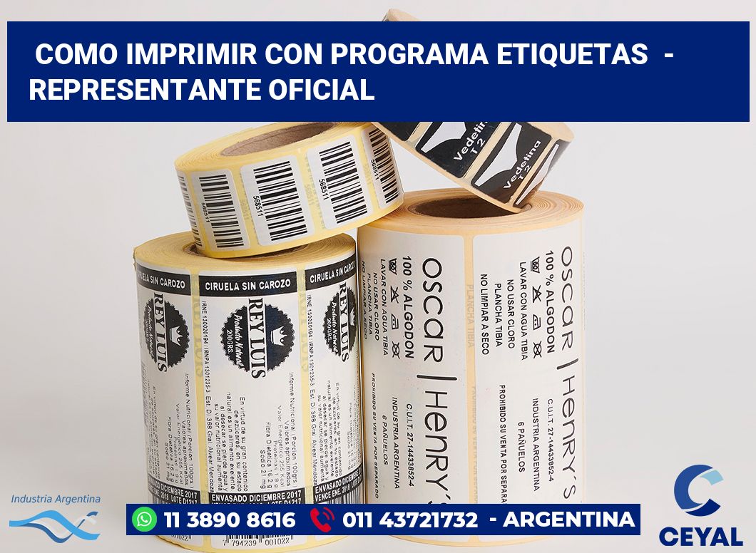 Como imprimir con programa etiquetas  - Representante oficial