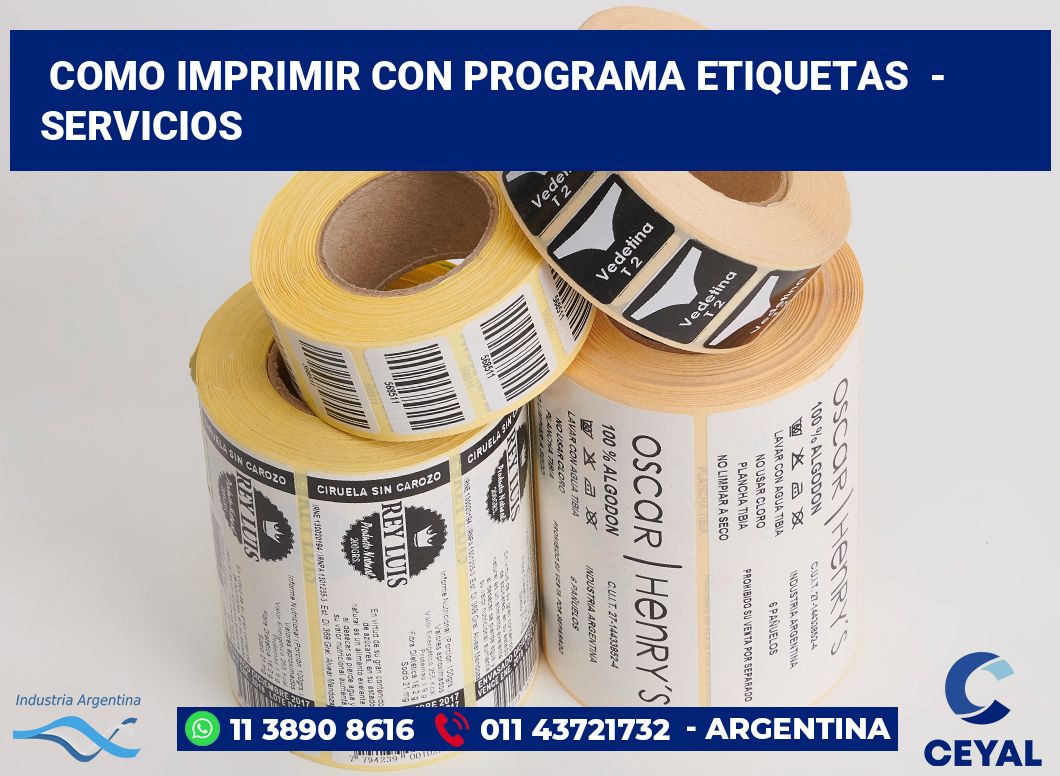 Como imprimir con programa etiquetas - Servicios