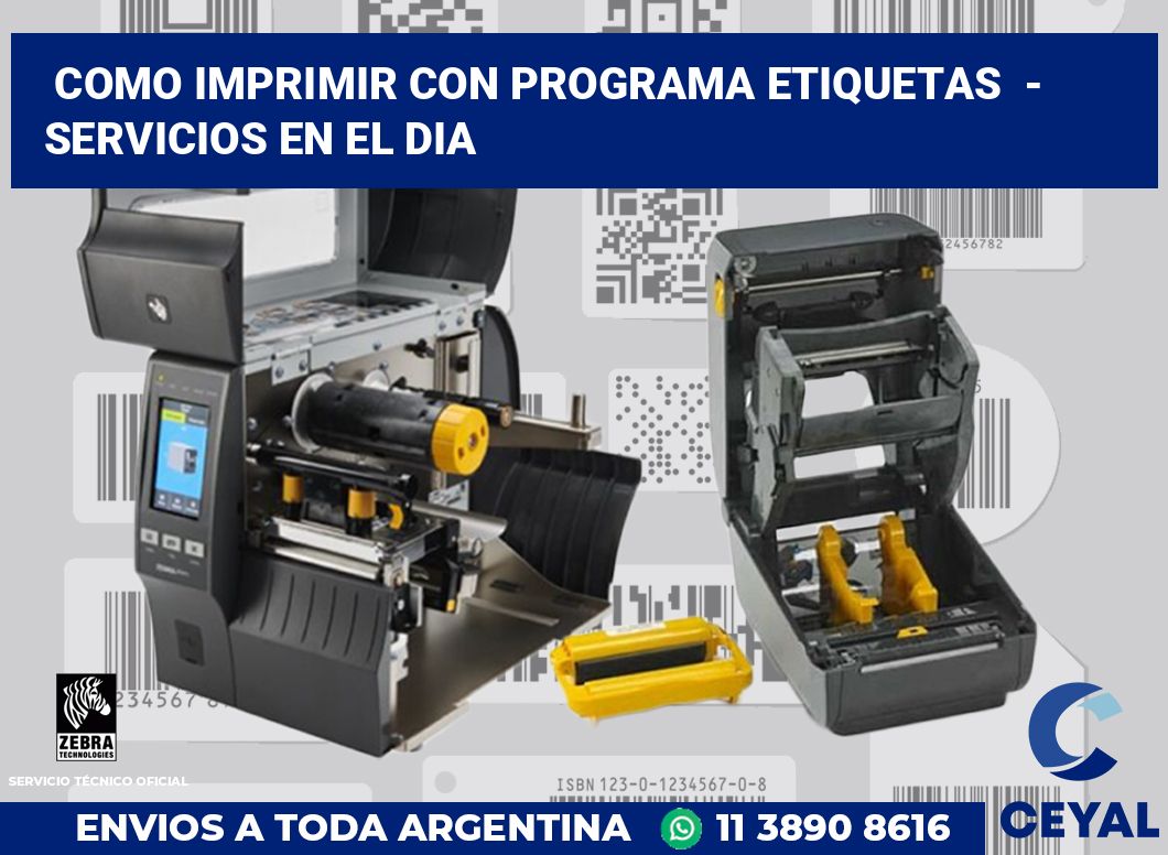 Como imprimir con programa etiquetas - Servicios en el dia