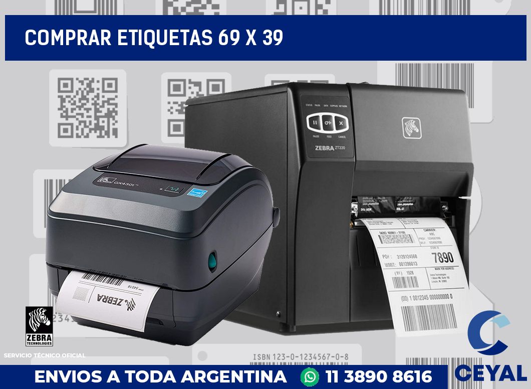 Comprar etiquetas 69 x 39
