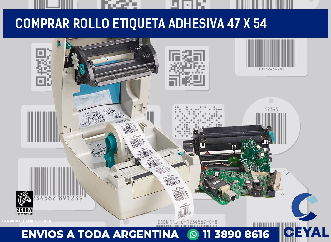 Comprar rollo etiqueta adhesiva 47 x 54