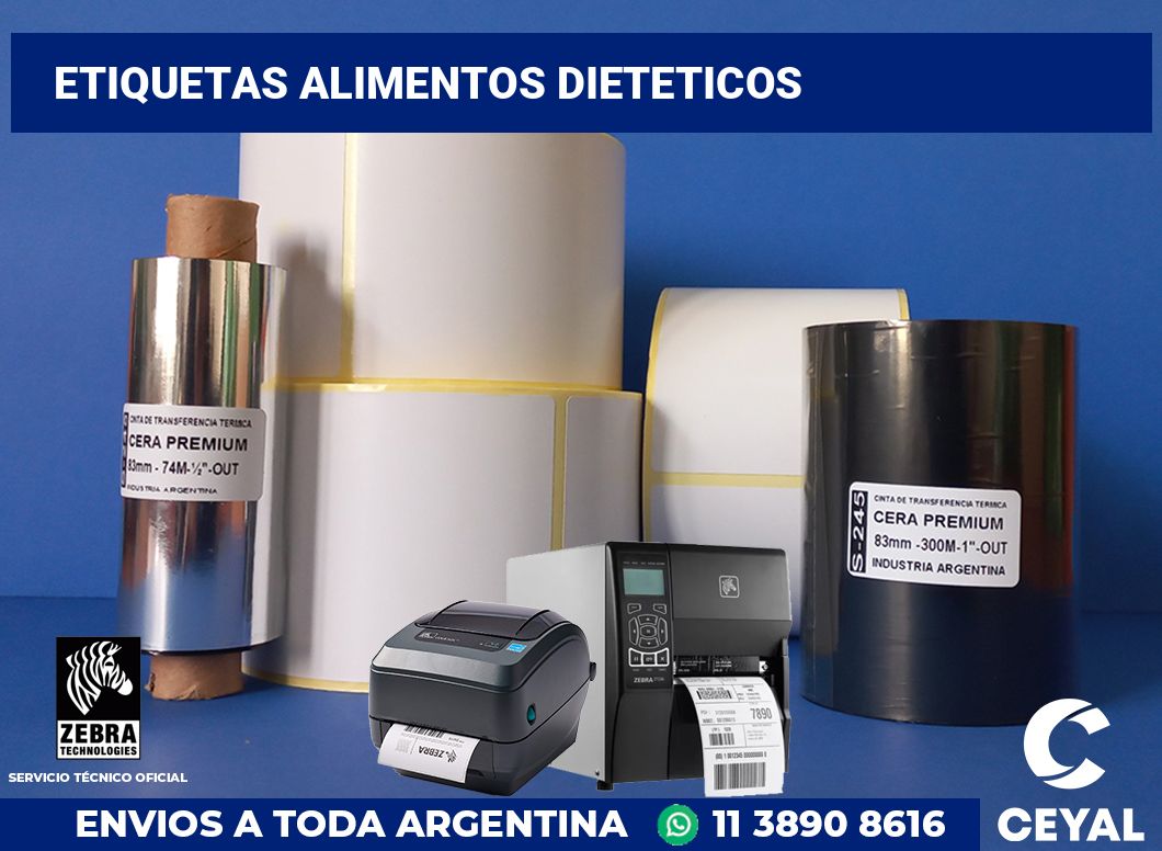 Etiquetas Alimentos dieteticos