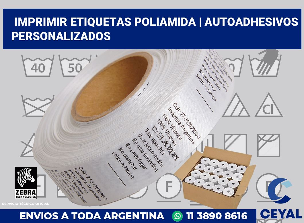 Imprimir etiquetas poliamida | Autoadhesivos personalizados