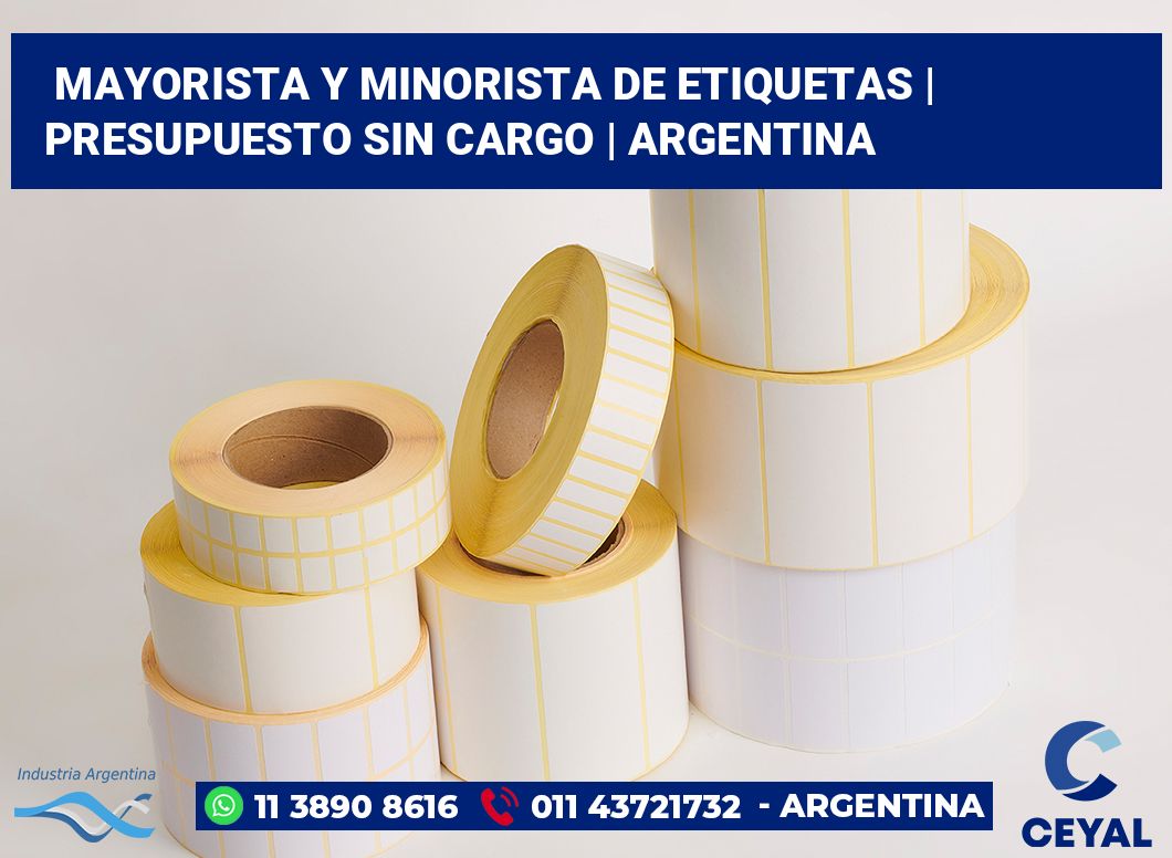 Mayorista y minorista de etiquetas | Presupuesto sin cargo | Argentina